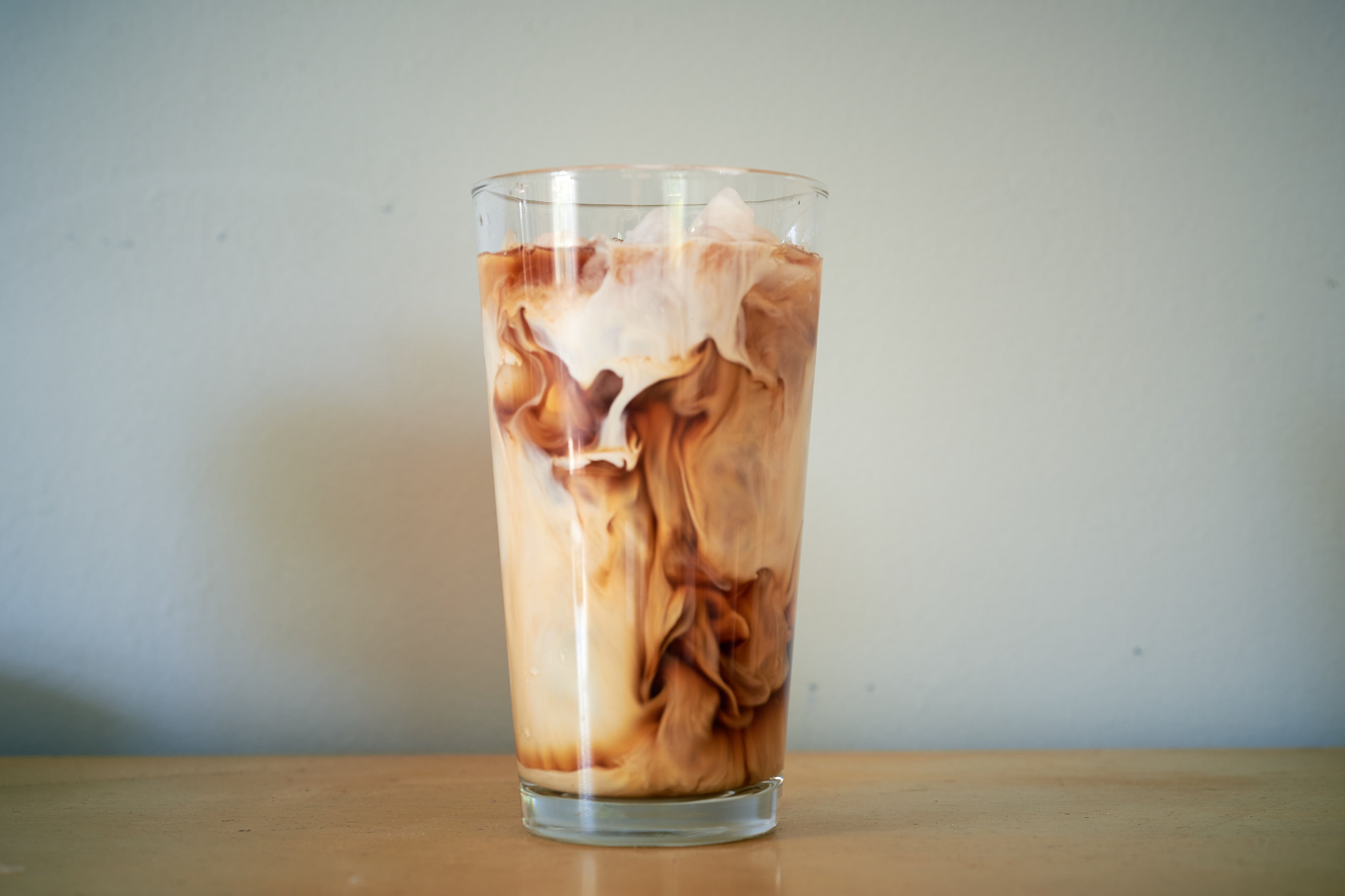 ice coffee and milk clouds